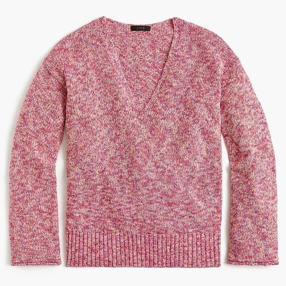J. Crew Flared Sleeve Marled Primrose Sweater